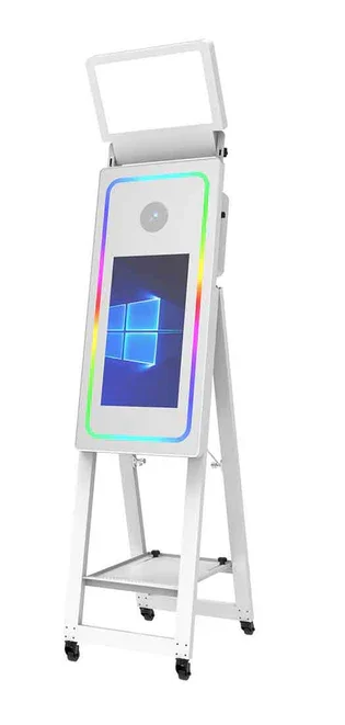 Mini mirror booth white _onephotobooth